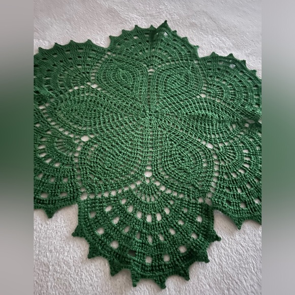 Flower Lace Doilies Handmade Crochet Placemats Table Coasters Vintage, Green,New - Picture 3 of 6